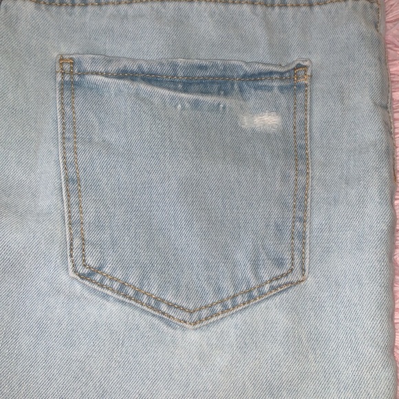 Forever 21 Light Blue Distressed Denim Skirt - Picture 14 of 15